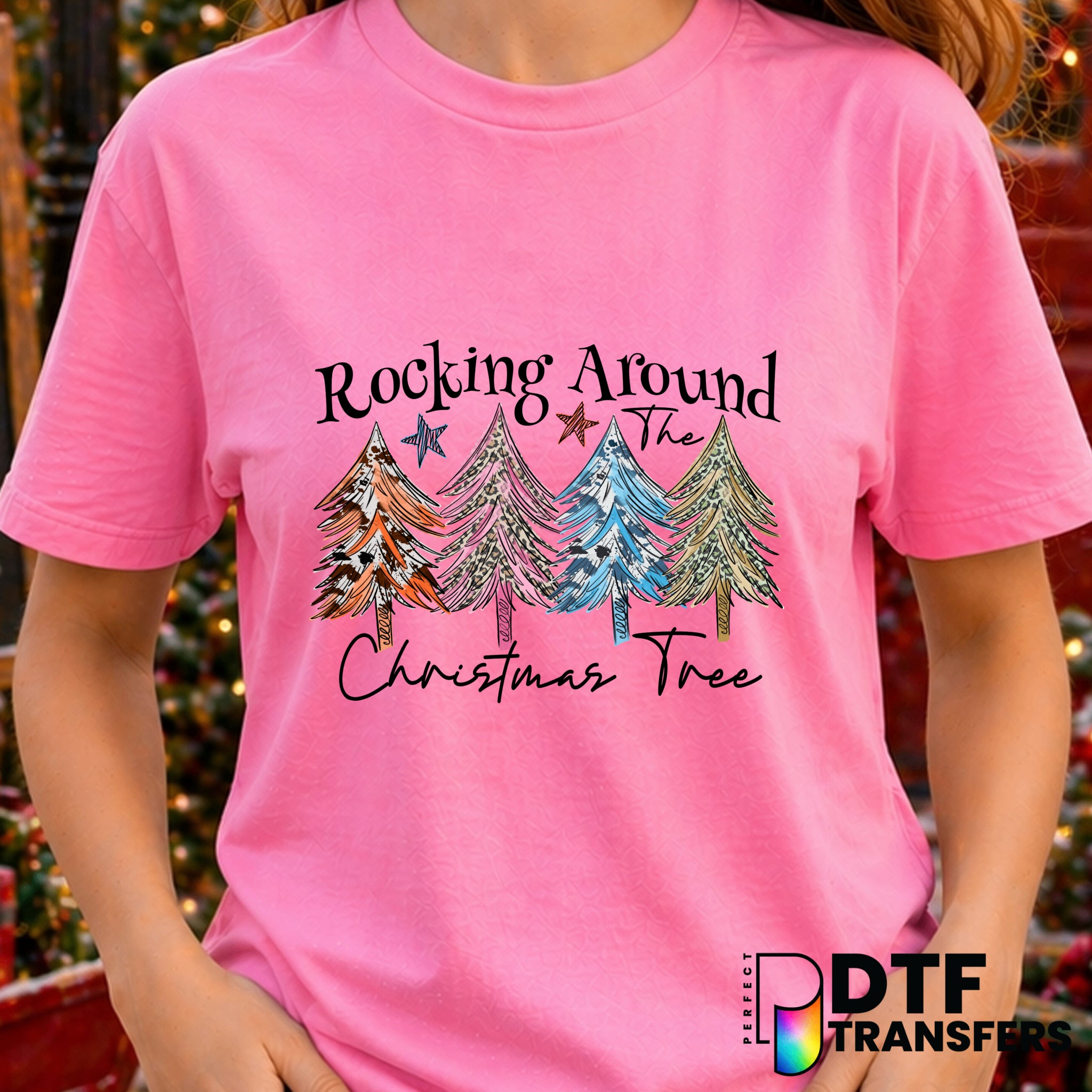 Rocking Around the Christmas Tree – Christmas DTF Transfer