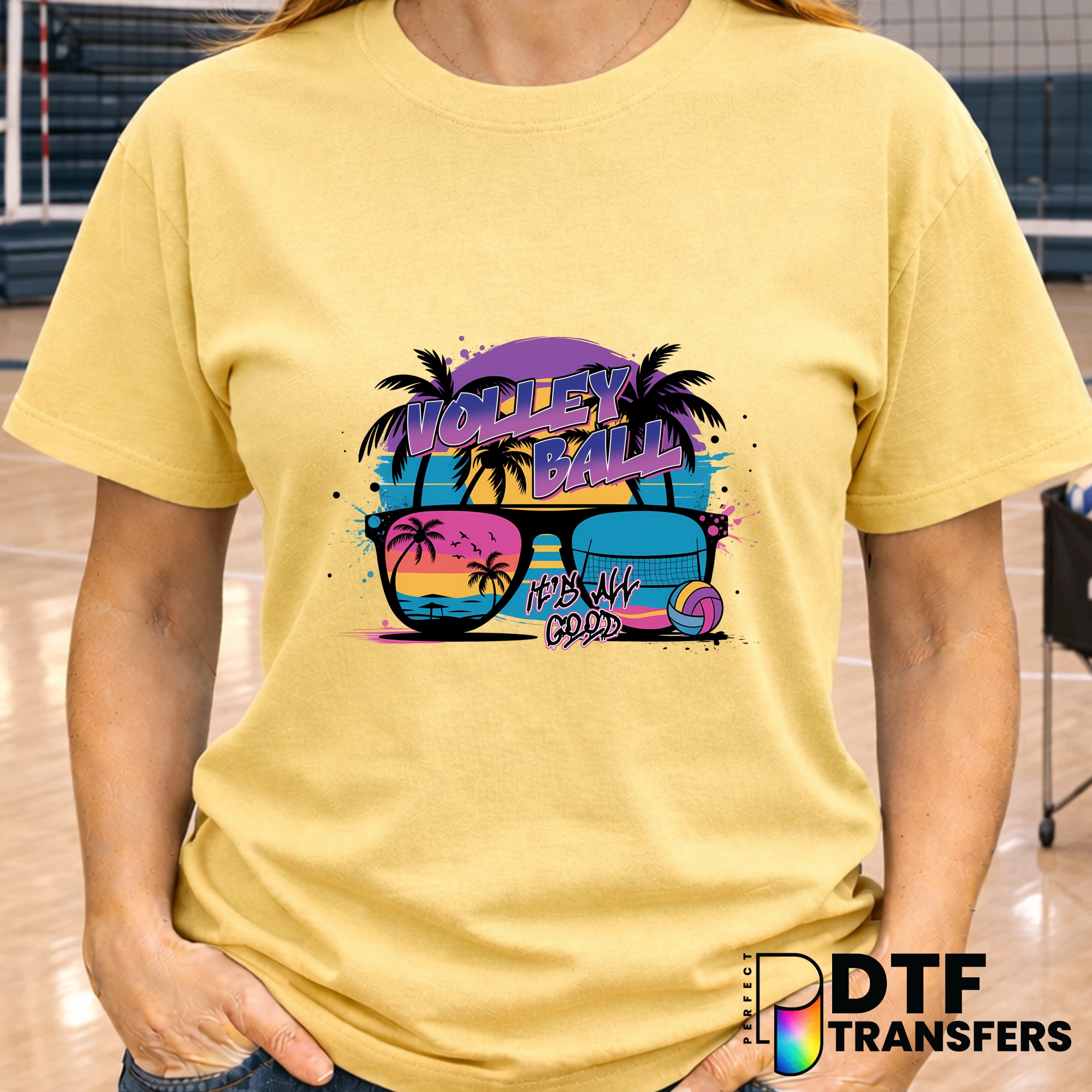 Volleyball It's All Good – Volleyball DTF Transfer