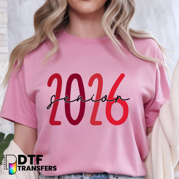 Senior 2026 Red Theme – Teacher DTF Transfer