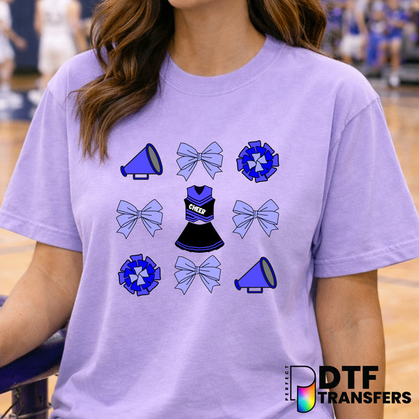 Coquette Bows Megaphone Pom Pom – Cheerleading DTF Transfer