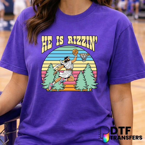 He is Rizzin' – Basketball DTF Transfer