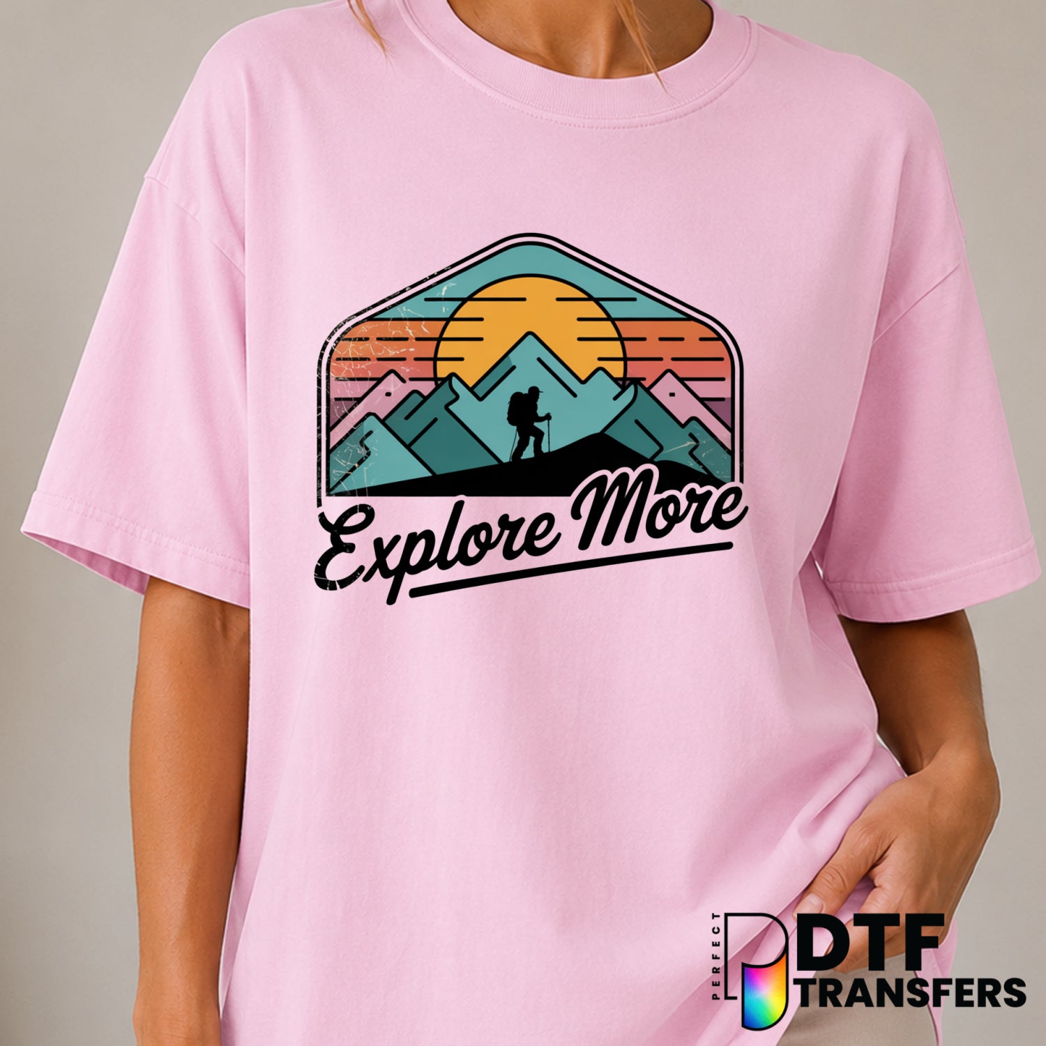 Explore More Hiking Camping Adventures – Camping DTF Transfer (view 1 of 2) – by Perfect DTF Transfers – Premade DTF Trans...