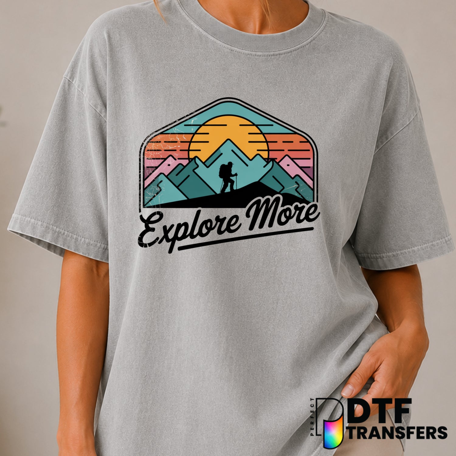 Explore More Hiking Camping Adventures – Camping DTF Transfer (view 2 of 2) – by Perfect DTF Transfers – Premade DTF Trans...