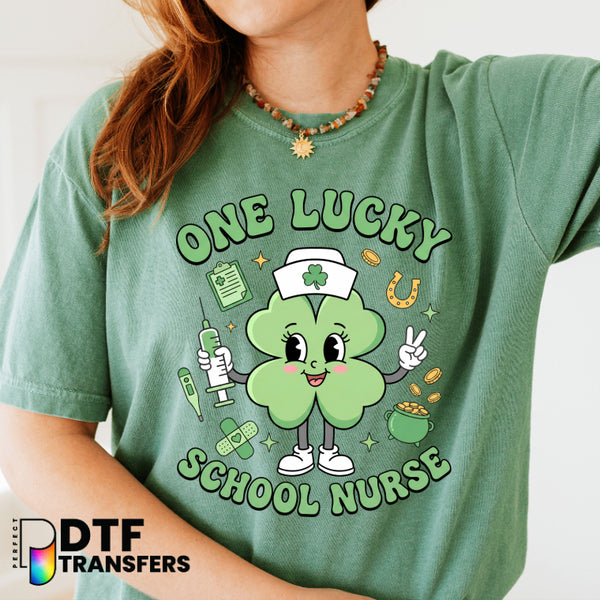 ONE LUCKY SCHOOL NURSE – School Nurse DTF Transfer