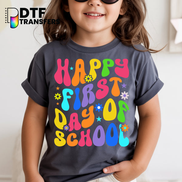 WELCOME BACK TO SCHOOL Happy First Day – Teacher DTF Transfer