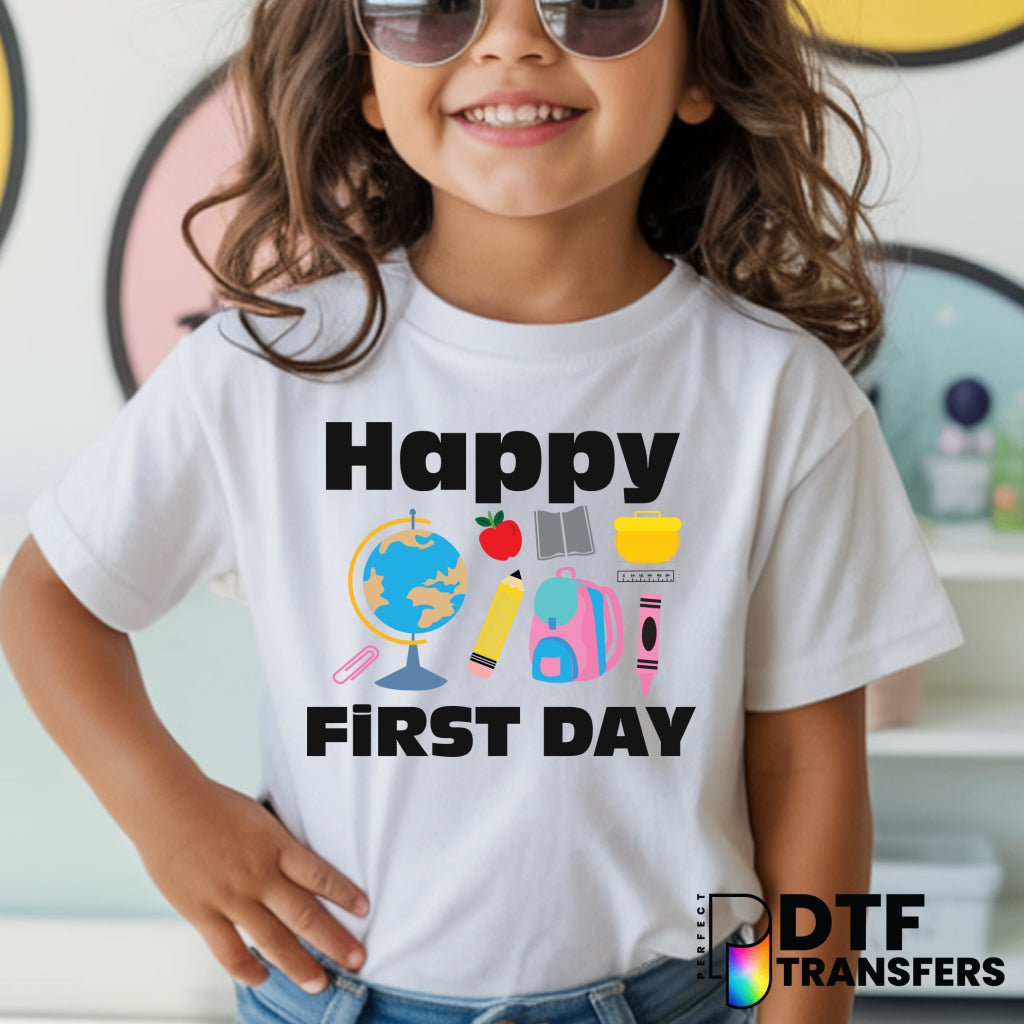 Happy First Day - Welcome Back to School – Teacher DTF Transfer