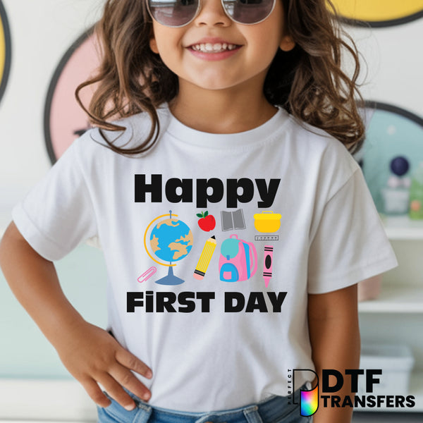 Happy First Day - Welcome Back to School – Teacher DTF Transfer