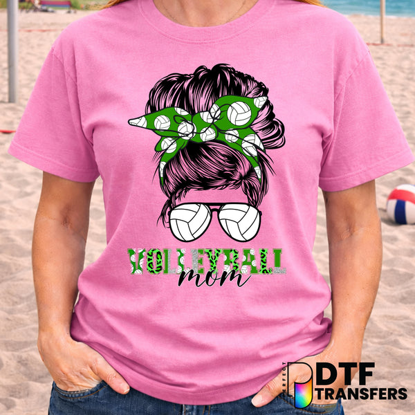Volleyball Mom Hot Mess Messy Bun – Volleyball DTF Transfer