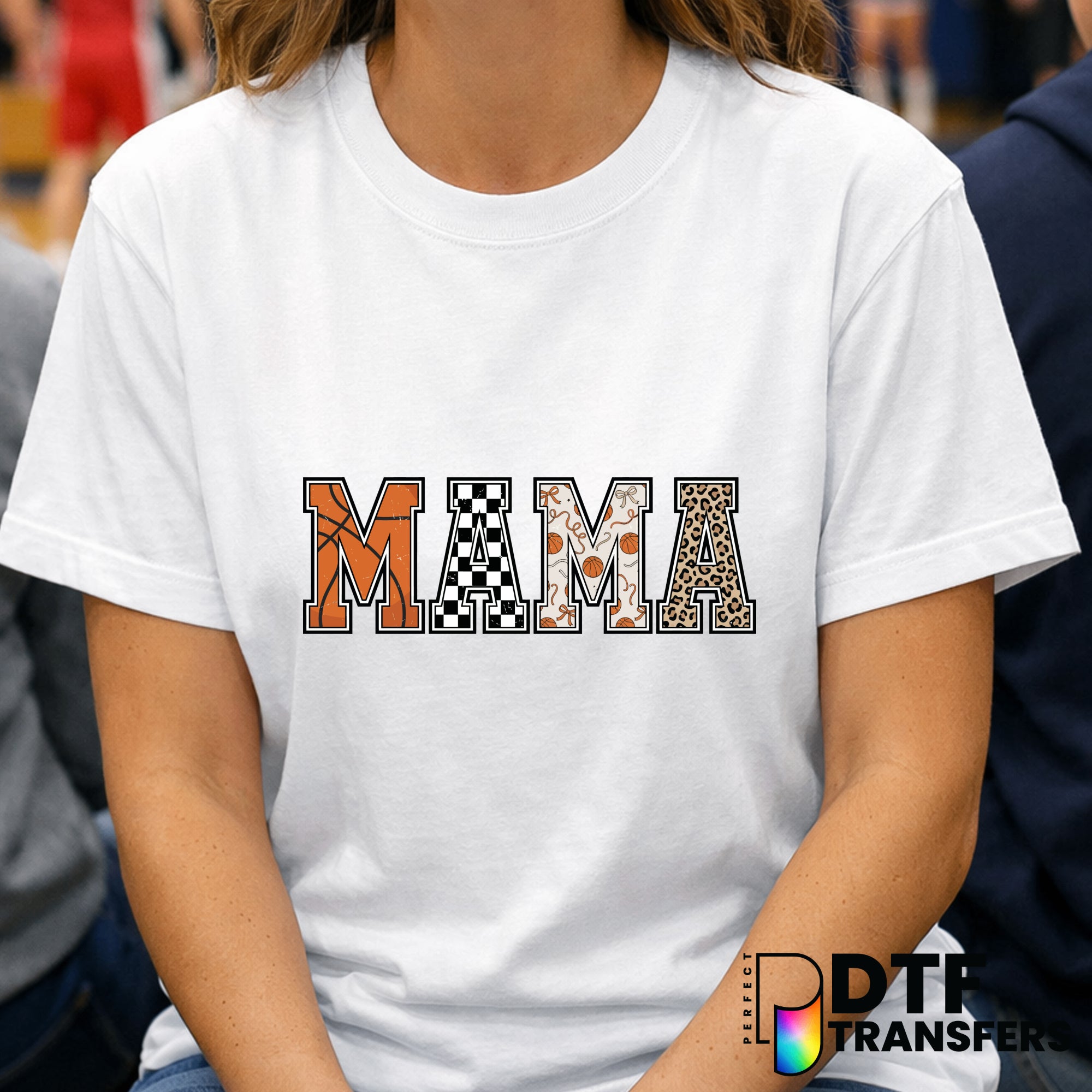 Basketball Mama Leopard Checkered – DTF Transfer