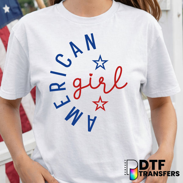 American Girl – Fourth of July DTF Transfer