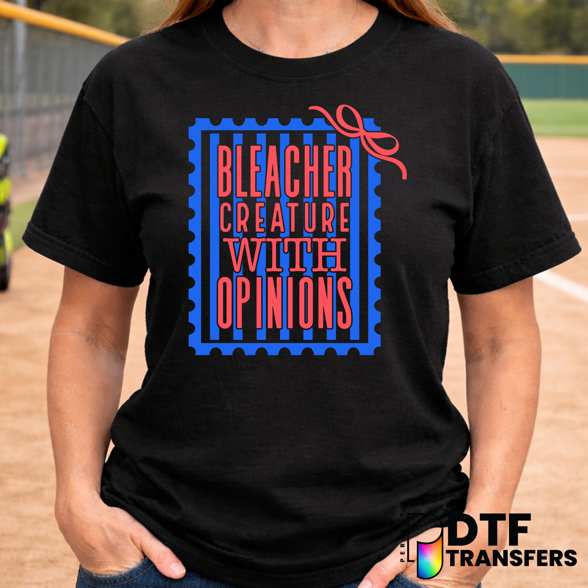 Bleacher Creature with Opinions – Softball DTF Transfer