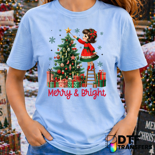 Merry and Bright – Christmas DTF Transfer
