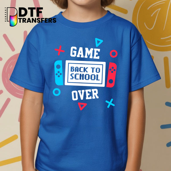 GAME OVER Welcome Back to School – Teacher DTF Transfer