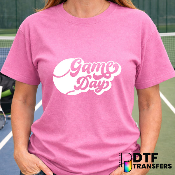 Game Day Retro Script Tennis – DTF Transfer