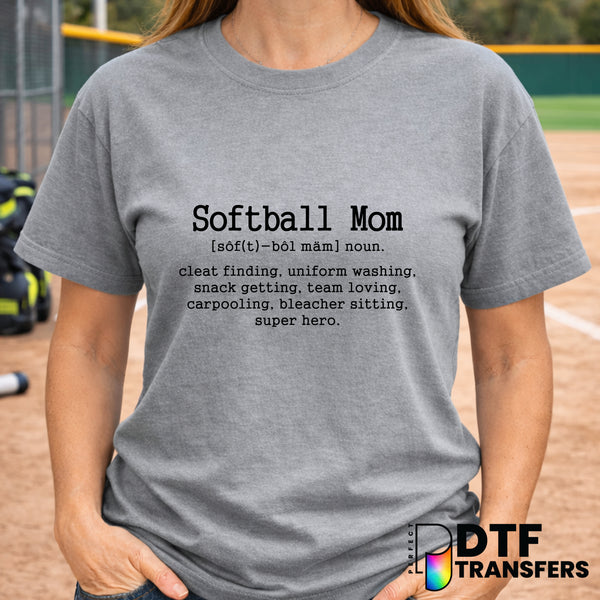 Softball Mom Definition – Softball DTF Transfer