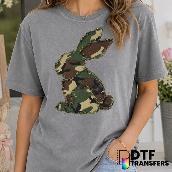 Camouflage Bunny – Easter DTF Transfer