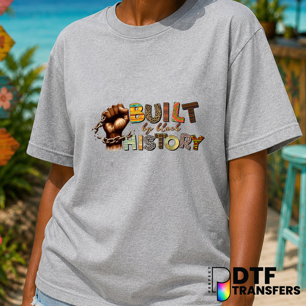 Built By Black History – Black History Month DTF Transfer