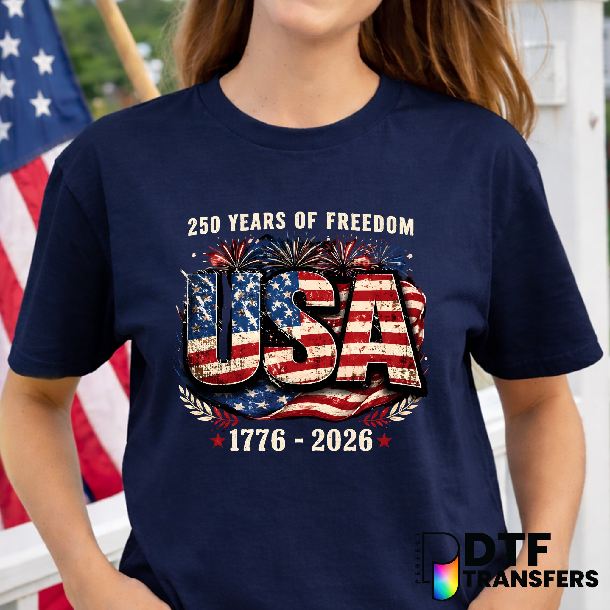 250 Years of Freedom USA – Fourth of July DTF Transfer
