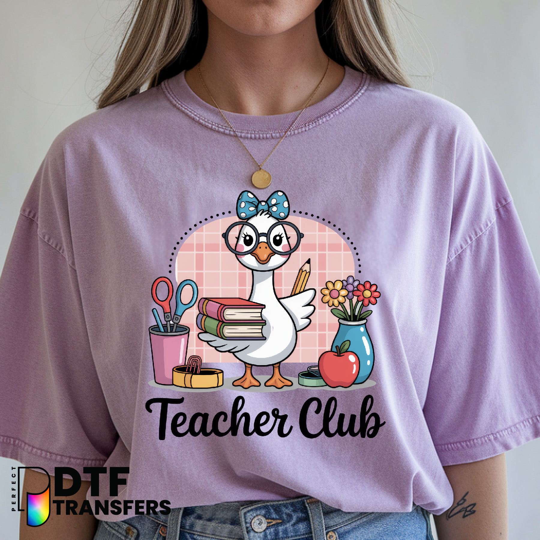 TEACHER with Laurel Wreaths and Stars – Teacher DTF Transfer
