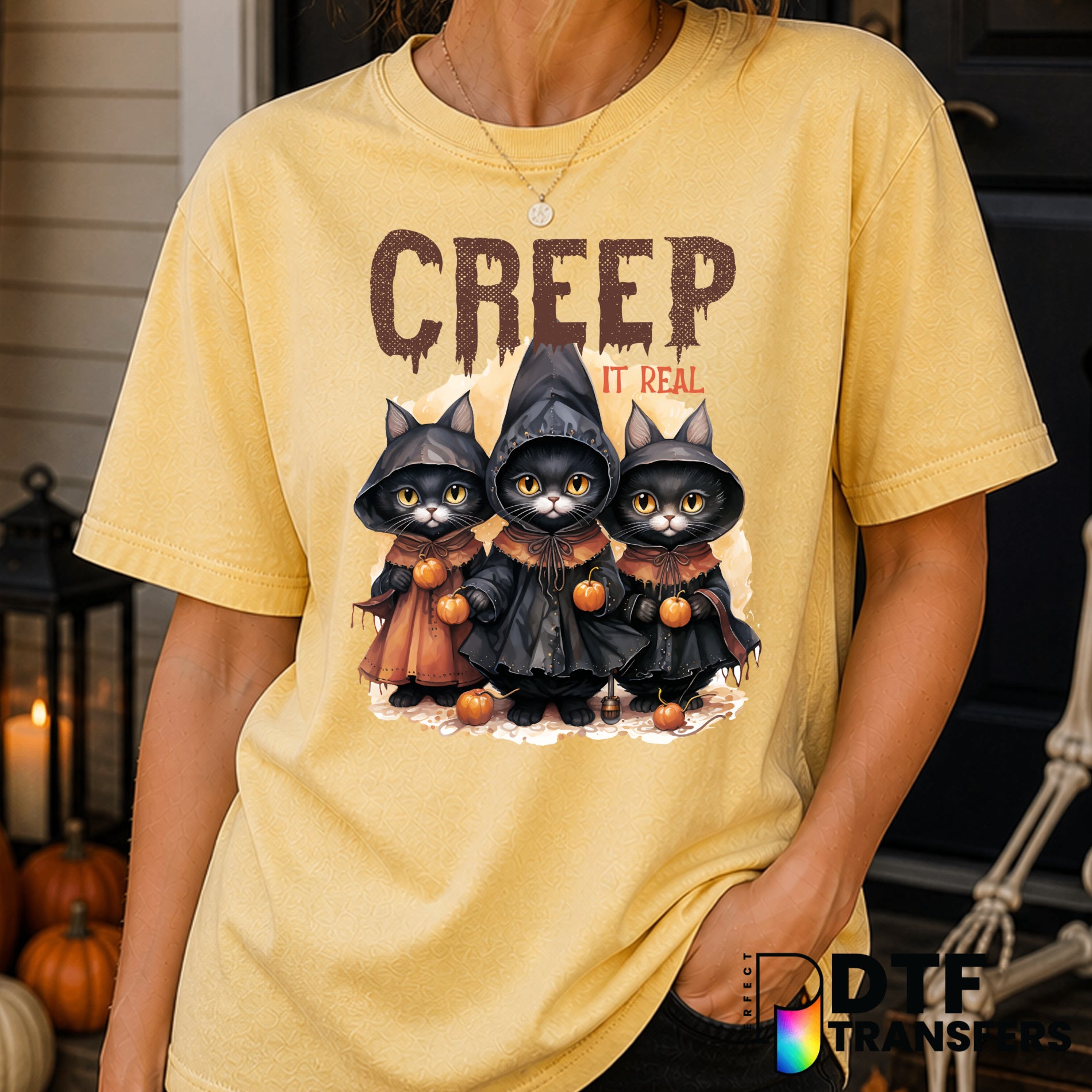 Creep It Real Cute – Halloween DTF Transfer