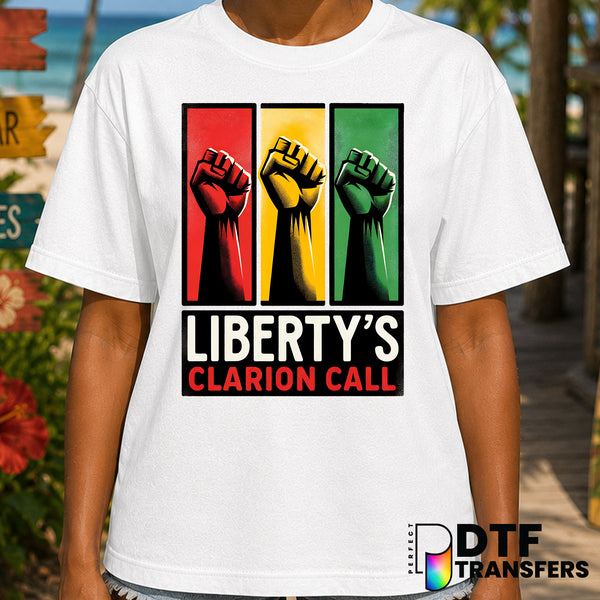 Liberty's Clarion Call Black History Month – DTF Transfer