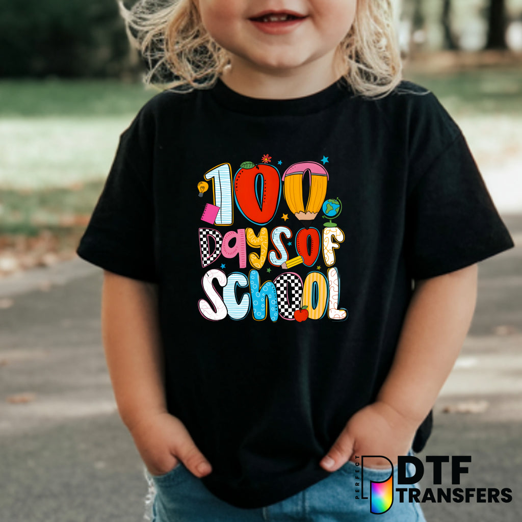 100 DAYS OF SCHOOL – Teacher DTF Transfer