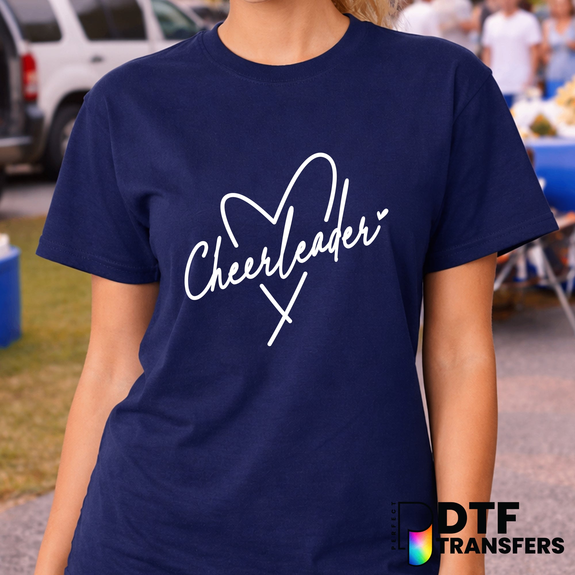 I'm with the Cheerleader MOM – Cheerleading DTF Transfer
