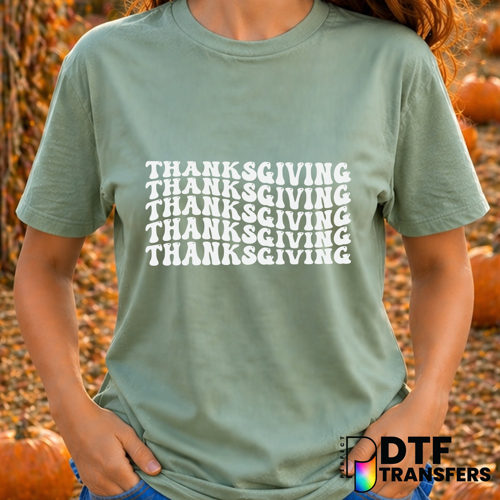 Grateful Blessed Thankful – Thanksgiving DTF Transfer