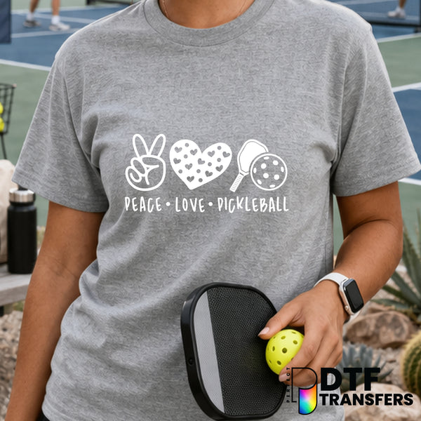 Peace Love Pickleball – Pickleball DTF Transfer