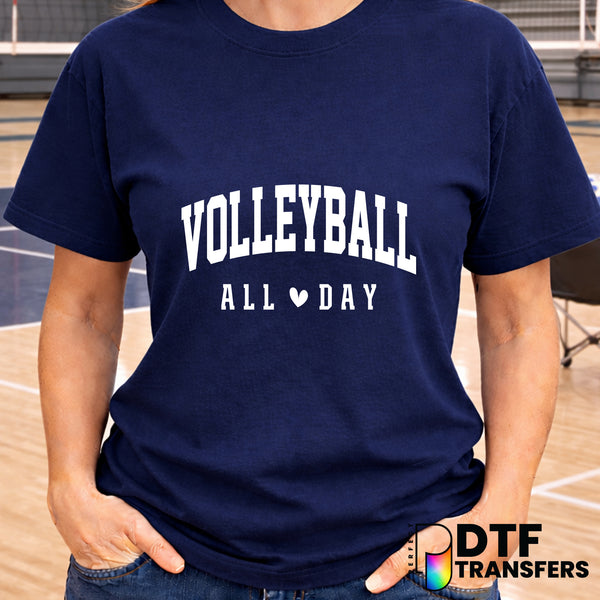 Volleyball All Day – Volleyball DTF Transfer