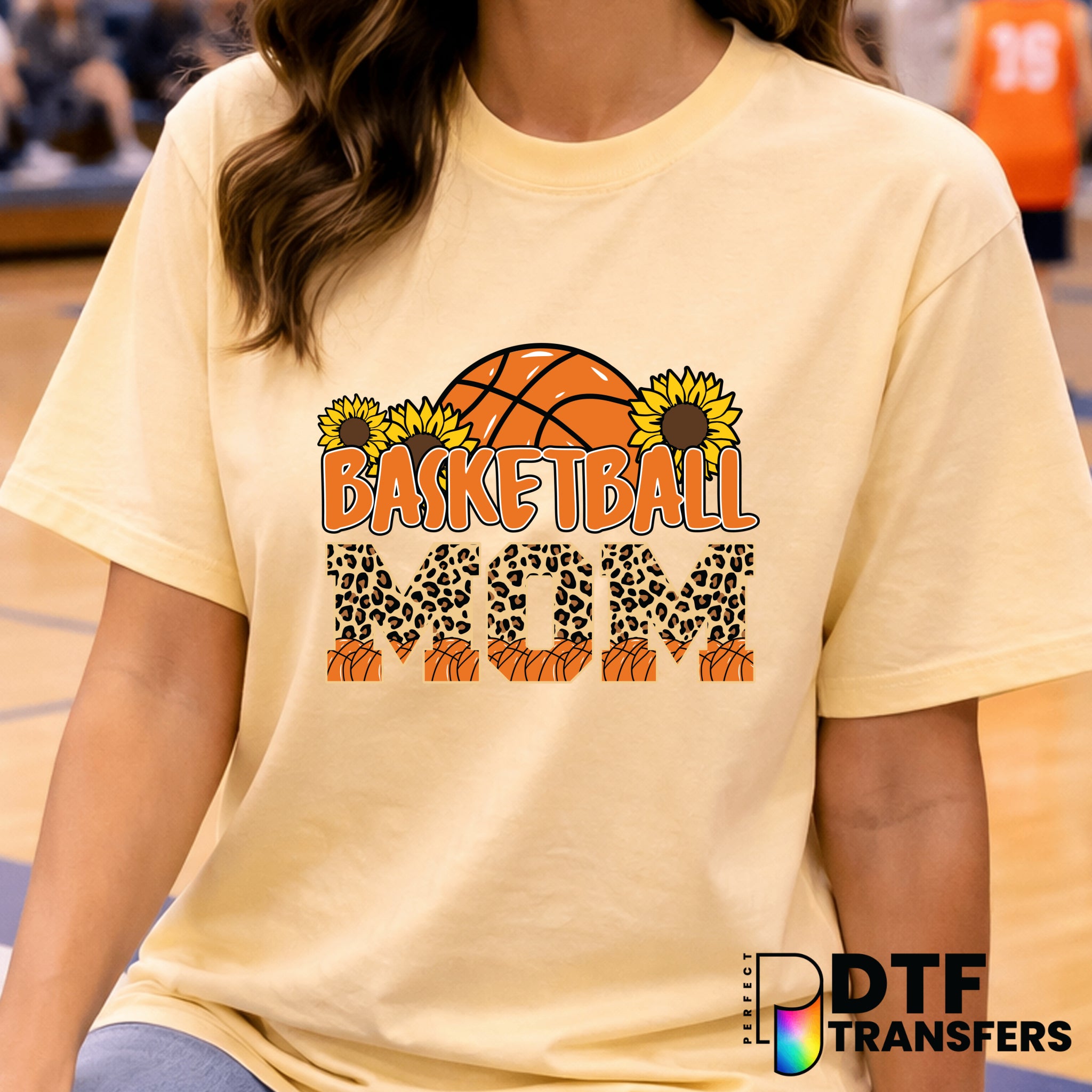 Basketball Mom Sunflowers – Basketball DTF Transfer
