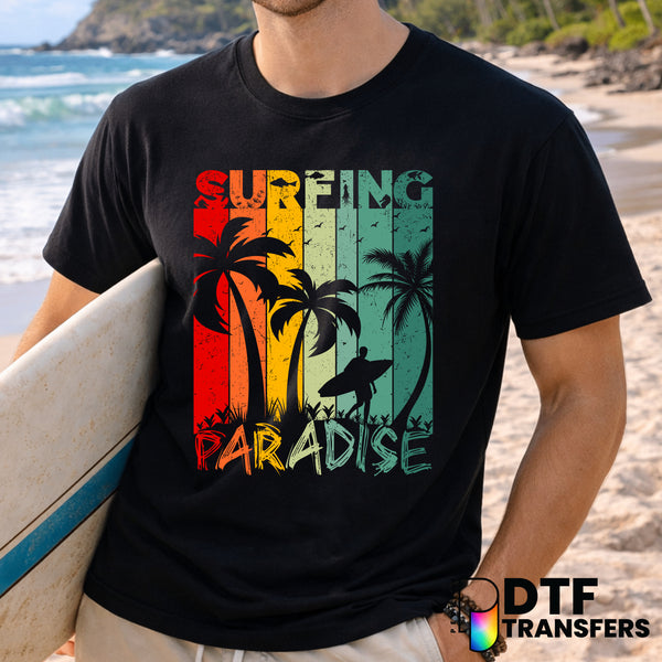 Surfing Paradise Retro Van – Surfing DTF Transfer
