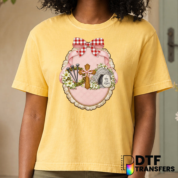 He is Risen – Easter DTF Transfer
