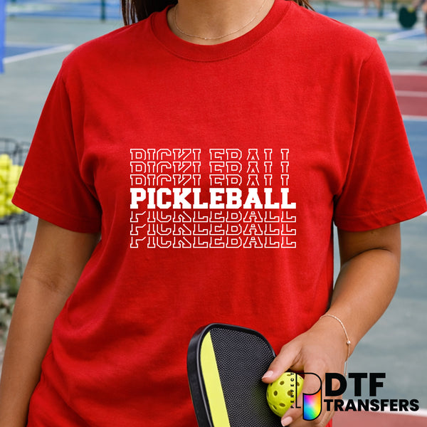 PICKLEBALL Stacked Varsity – Pickleball DTF Transfer