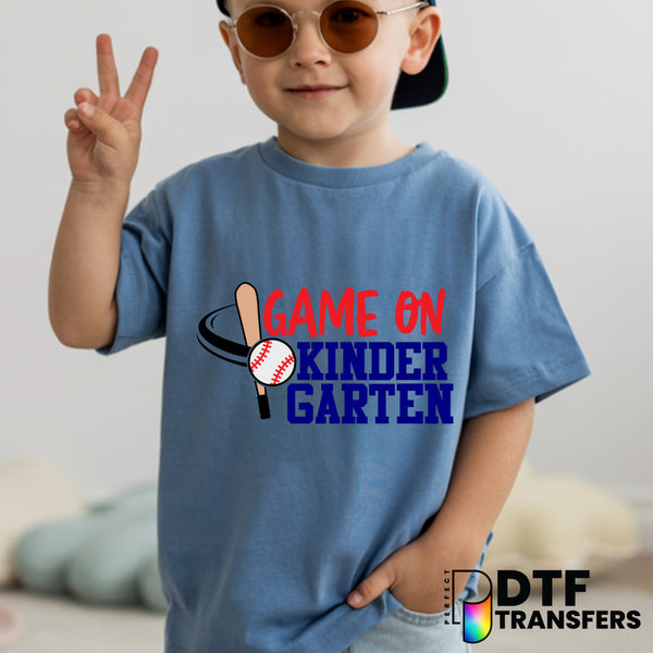 Game On Kindergarten Baseball - Pre K – Teacher DTF Transfer