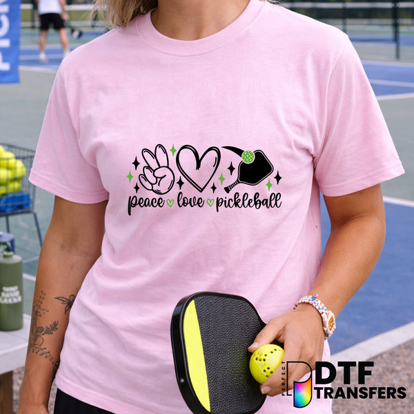 PEACE LOVE PICKLEBALL – Pickleball DTF Transfer