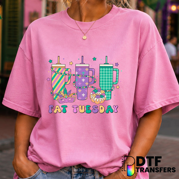 FAT TUESDAY – Mardi Gras DTF Transfer (view 2 of 2) – by Perfect DTF Transfers – Premade DTF Transfers – Mardi Gras, Festival