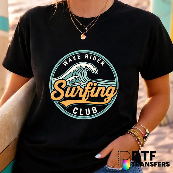 Wave Rider Surfing Club – Surfing DTF Transfer