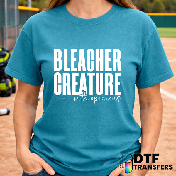 Bleacher Creature with Opinions – Softball DTF Transfer
