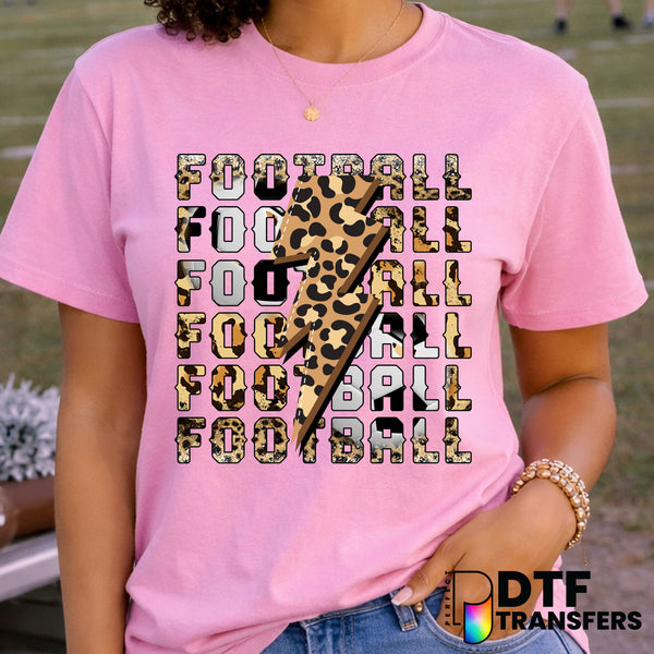Football Leopard Lightning Bolt – DTF Transfer