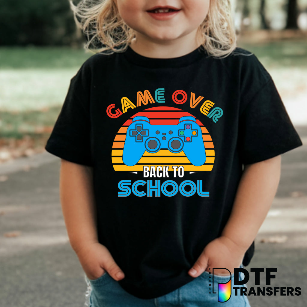 GAME OVER BACK TO SCHOOL LEVEL UP Retro Controller – Teacher DTF Transfer