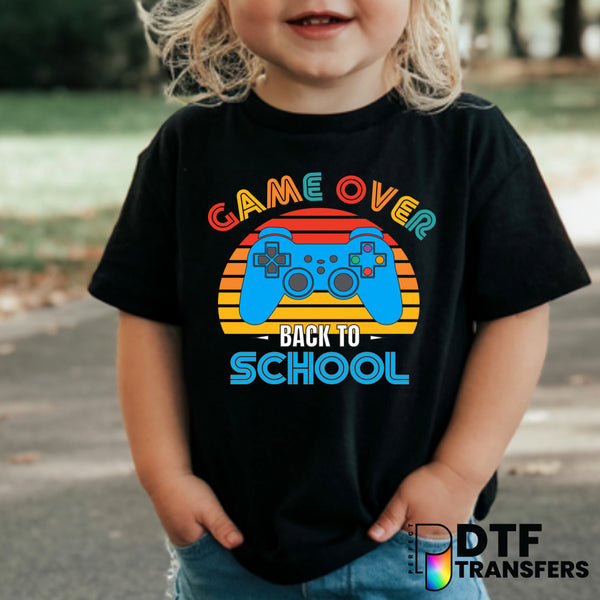 GAME OVER BACK TO SCHOOL LEVEL UP Retro Controller – Teacher DTF Transfer