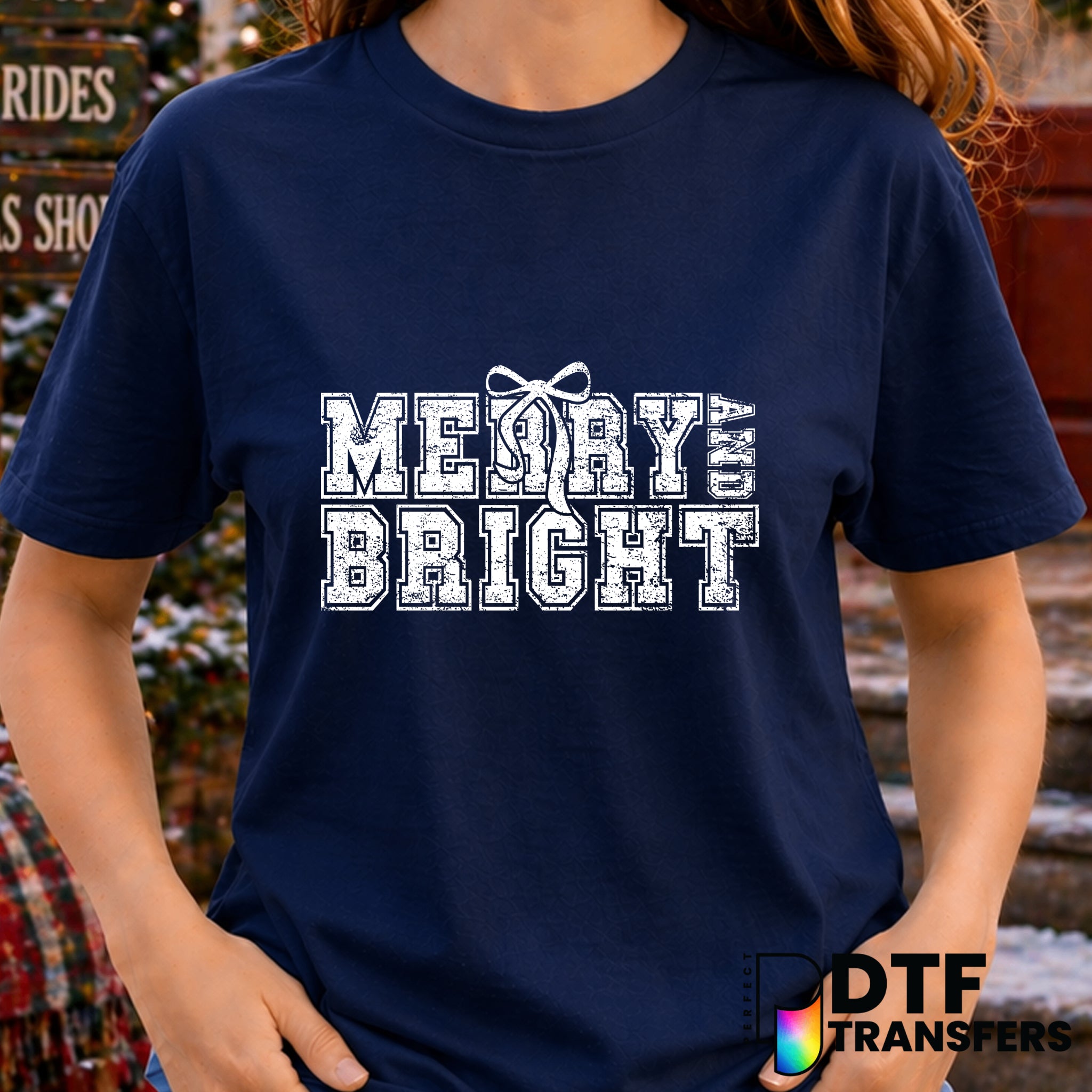 Merry and Bright – Christmas DTF Transfer