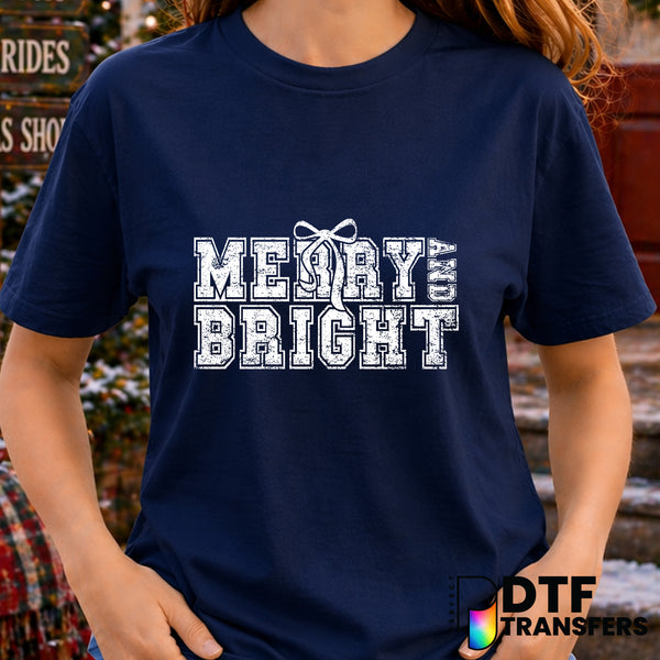 Merry and Bright – Christmas DTF Transfer