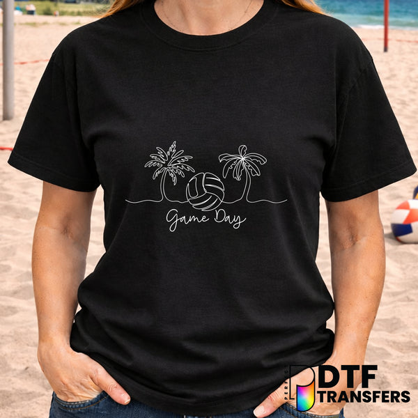 Game Day Palm Tree Volleyball – DTF Transfer