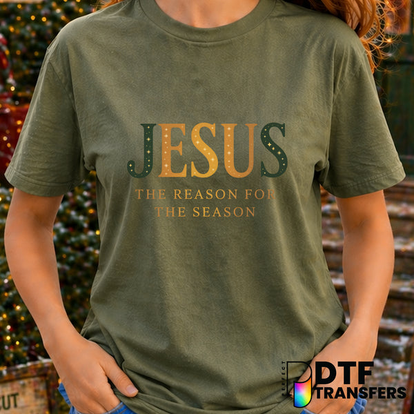 Jesus The Reason for The Season – Christmas DTF Transfer