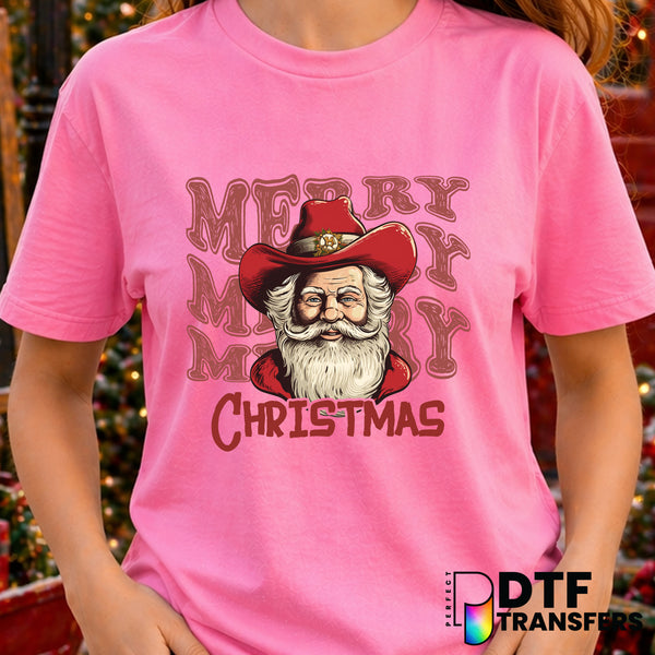 Merry Merry Merry Christmas – Christmas DTF Transfer