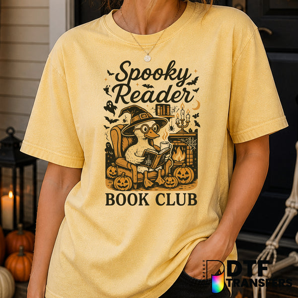 SPOOKY READERS HALLOWEEN GOOSE – Halloween DTF Transfer