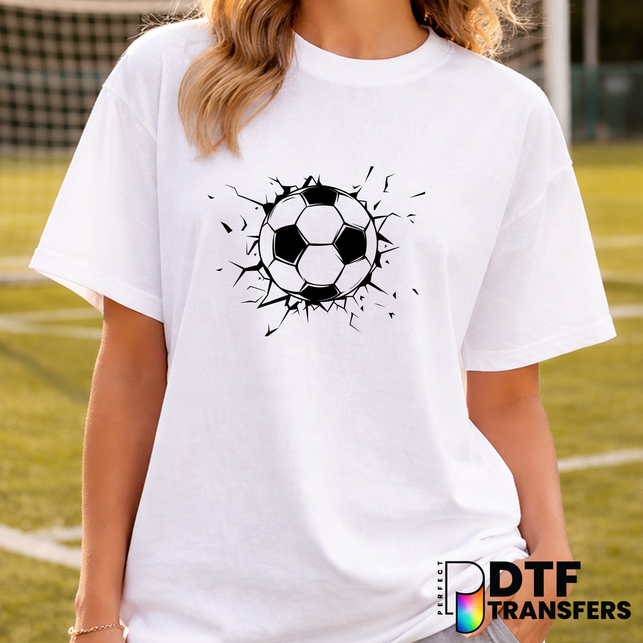 Soccer Ball Cracked – Soccer DTF Transfer
