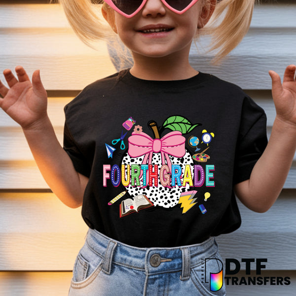 FOURTH GRADE Dalmatian Apple – Teacher DTF Transfer